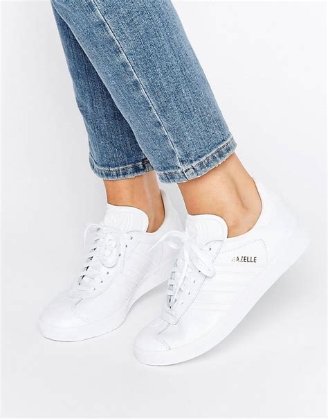 womens white adidas trainers|adidas originals white trainers.